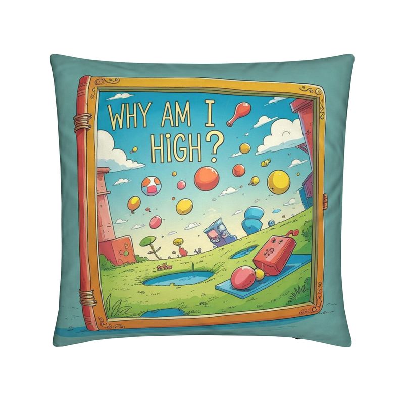 Why Am I High? Surreal Throw Pillow